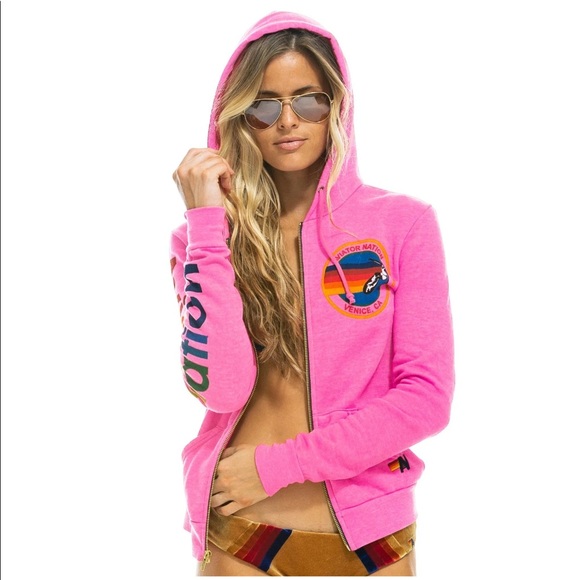 Aviator Nation Venice Hoodie Neon Pink 